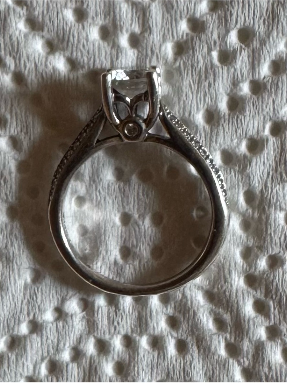 Sterling Silver White Cubic Zirconia Solitaire Engagement Ring